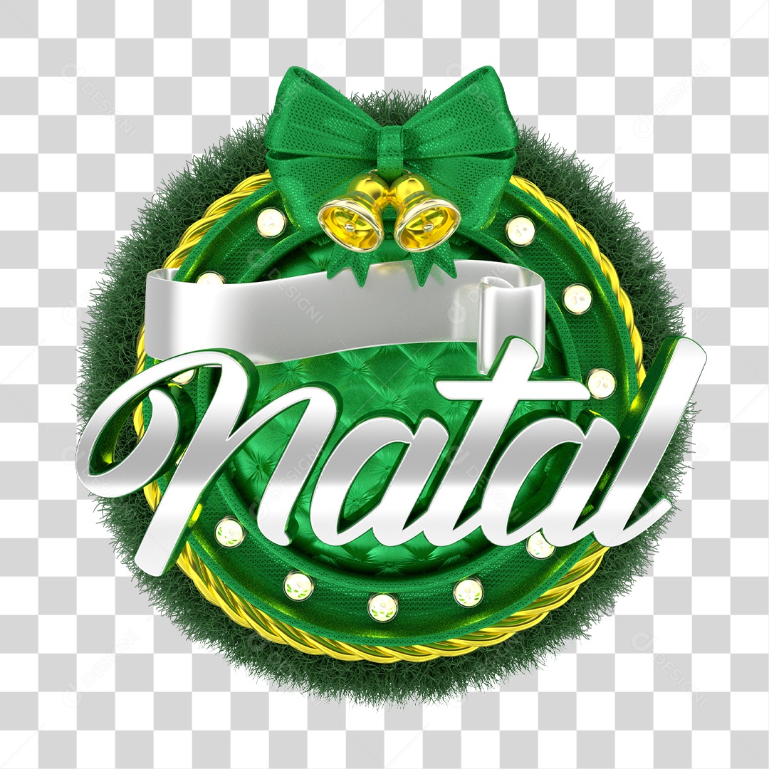 Selo 3D Feliz Natal PNG Transparente Sem Fundo