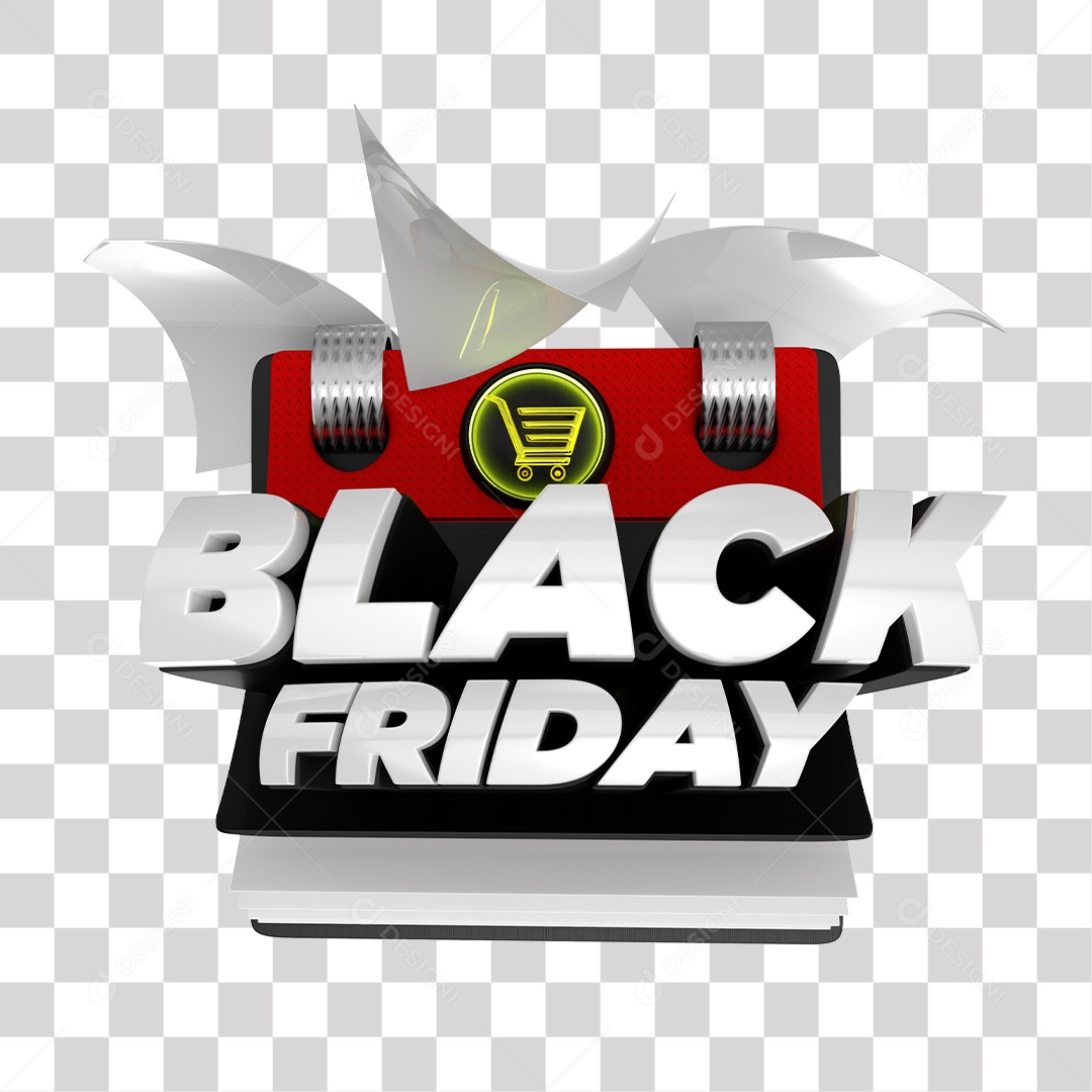 Black Friday 3D Stamp For Composition Transparent PNG