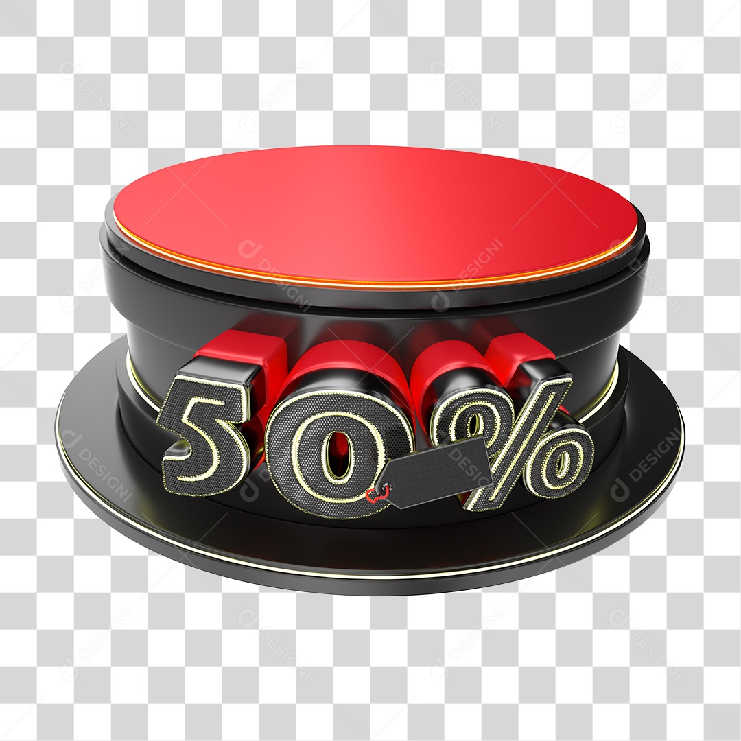 Elemento 3D Para Composição Podium 50% de Desconto PNG Transparente