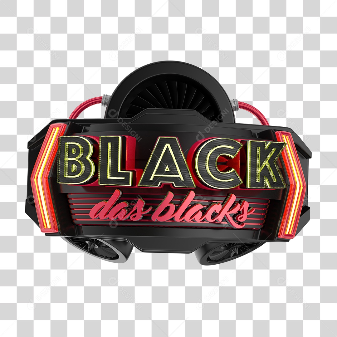 Selo 3D para Composição Black Friday PNG Transparente Sem Fundo