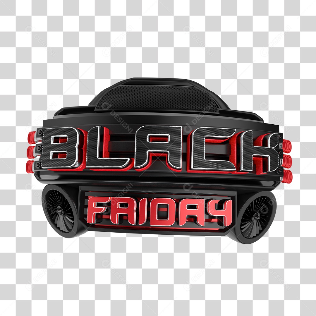 Selo 3D para Composição Black Friday PNG Transparente Sem Fundo