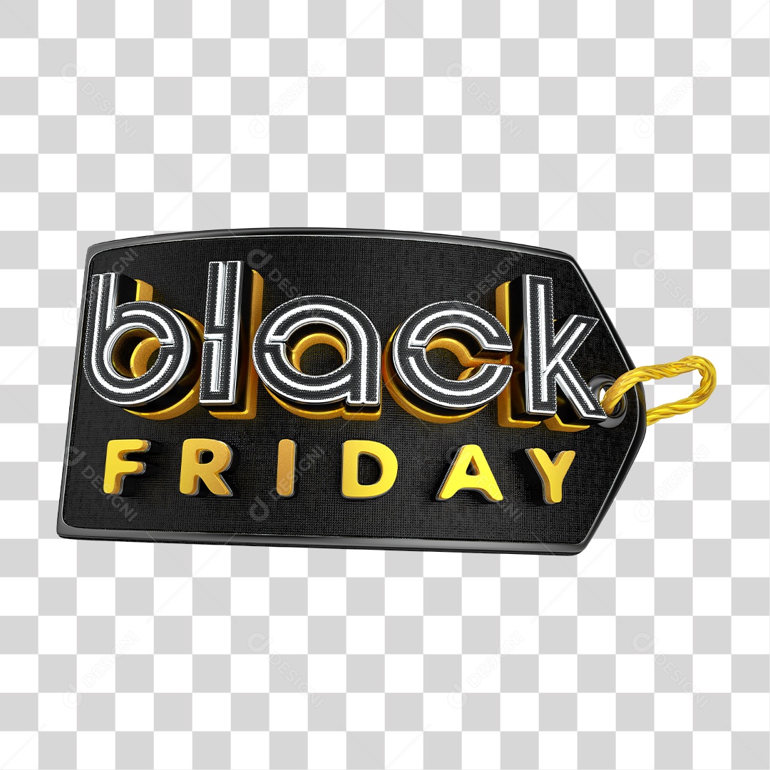 Selo 3D para Composição Black Friday PNG Transparente Sem Fundo