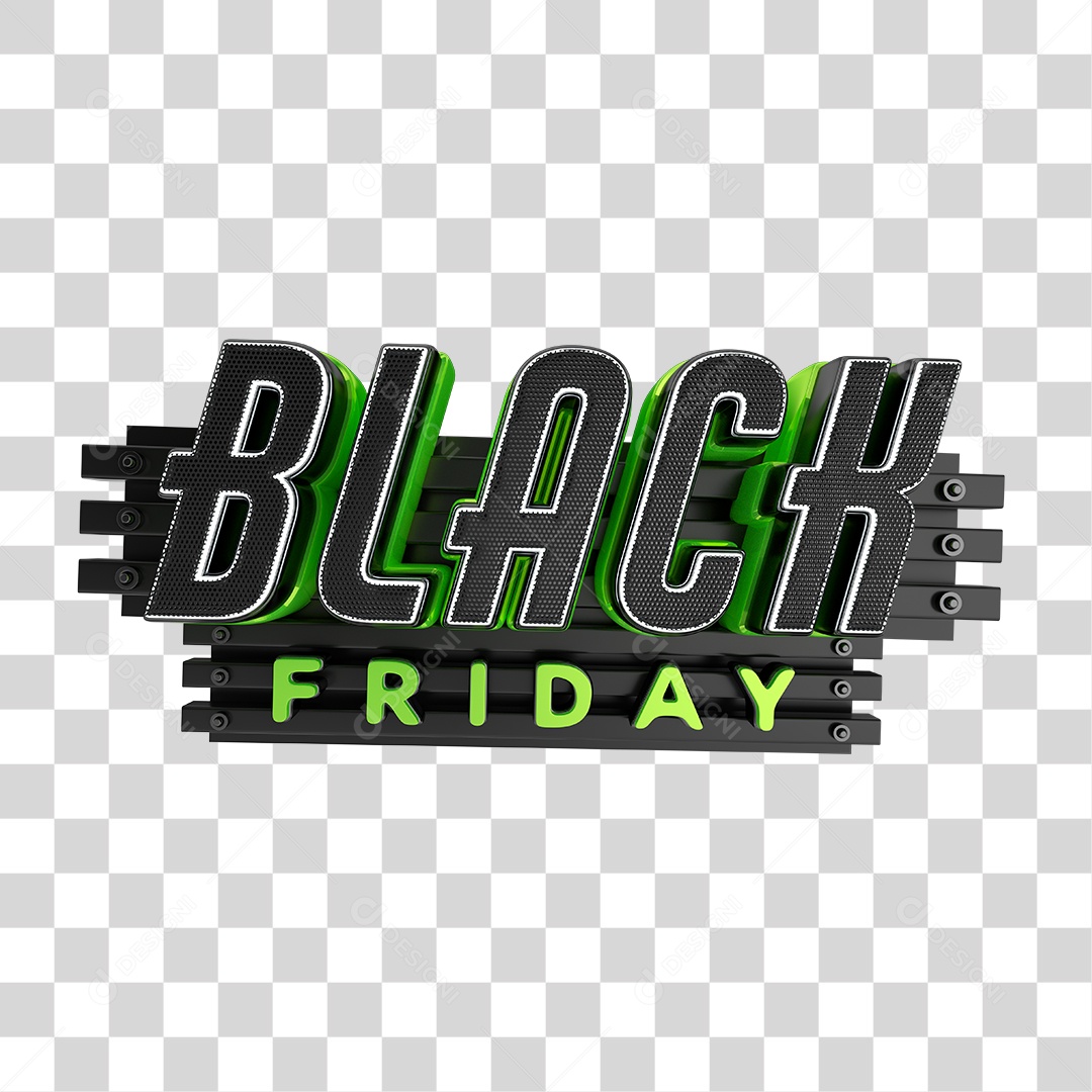 Selo 3D para Composição Black Friday PNG Transparente Sem Fundo