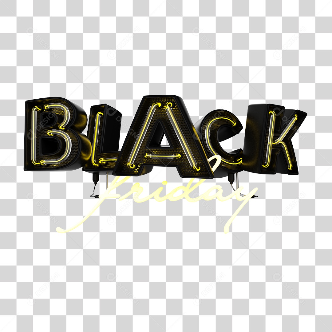 Selo 3D para Composição Black Friday PNG Transparente Sem Fundo