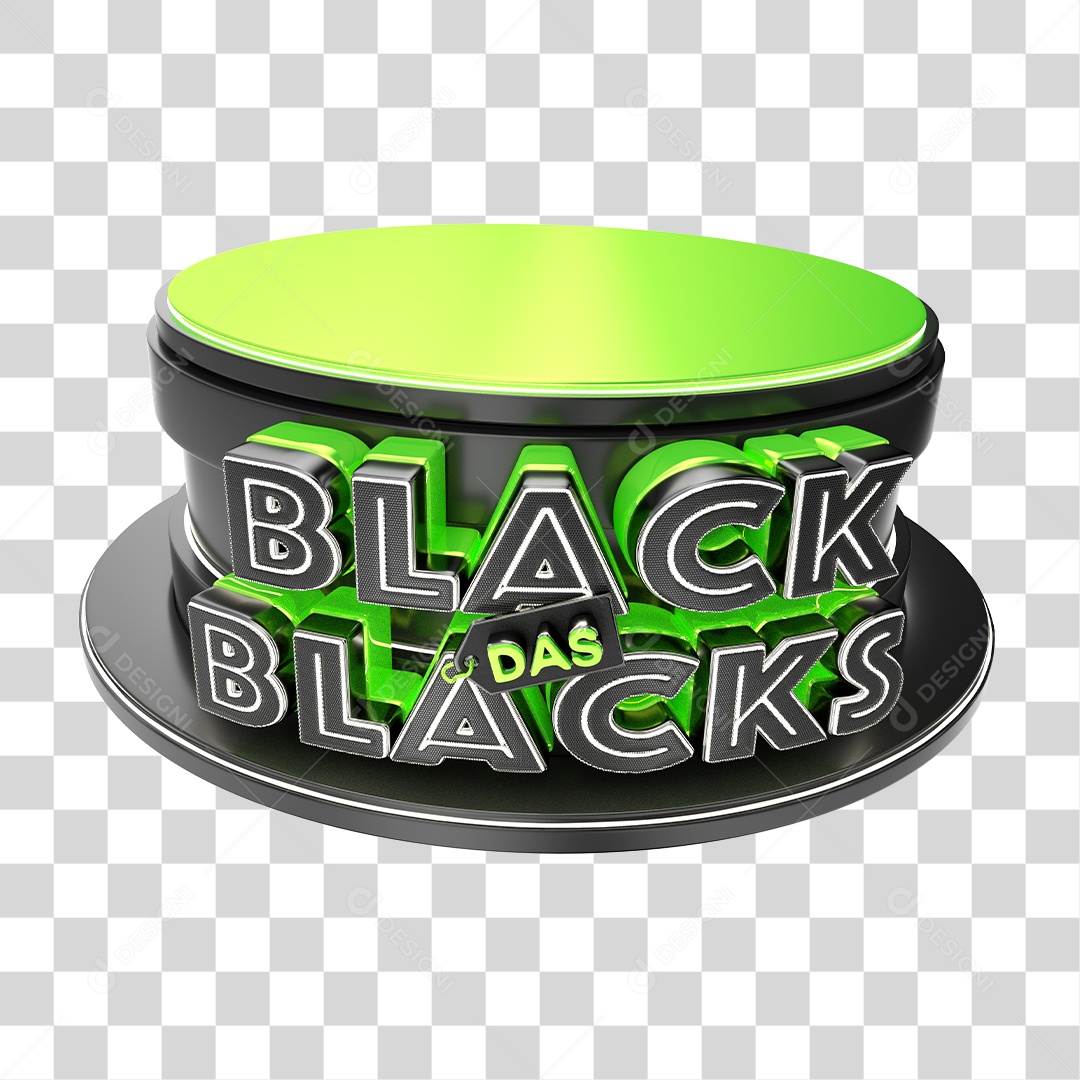 Selo 3D para Composição Black Friday Black das Black PNG Transparente Sem Fundo