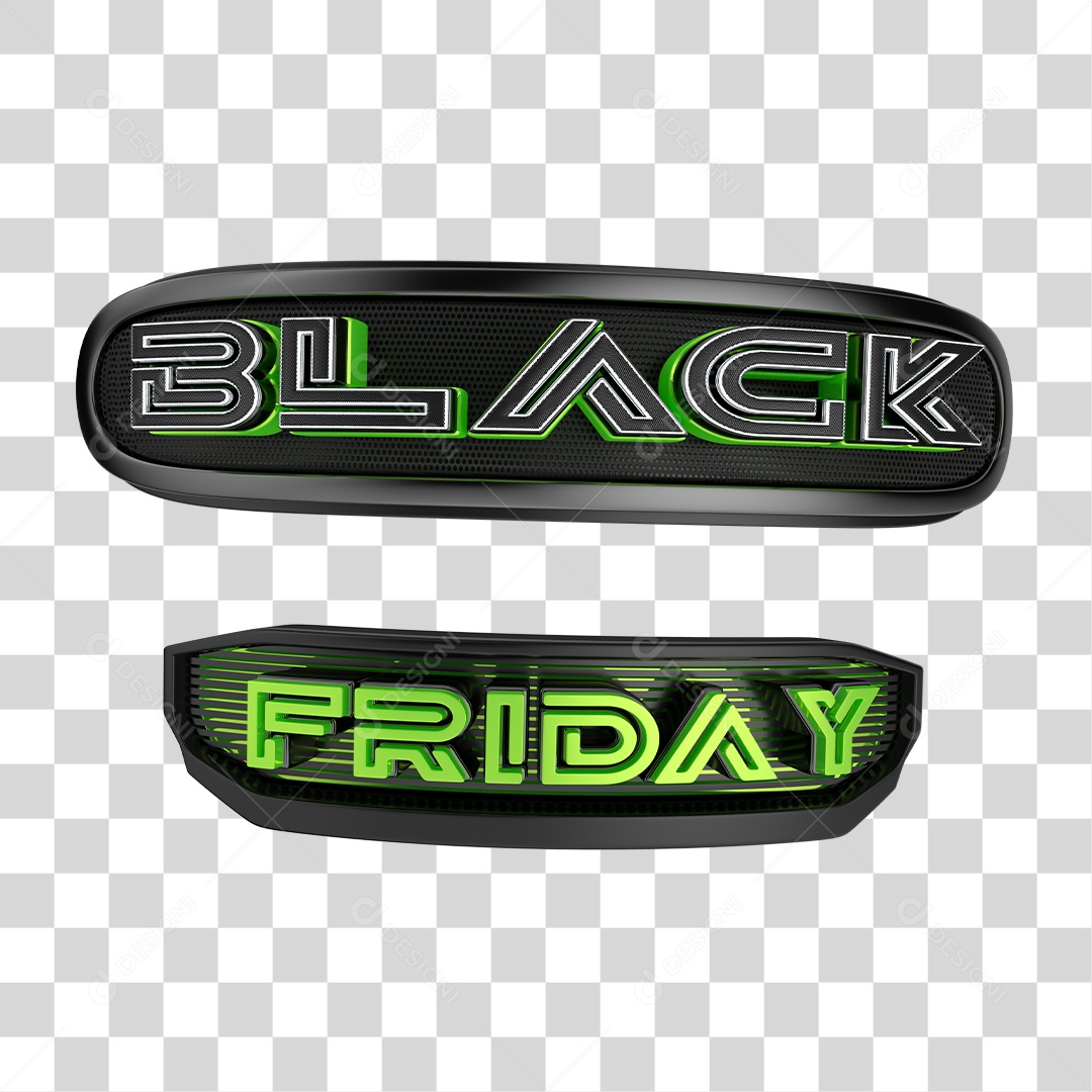 Selo 3D para Composição Black Friday PNG Transparente Sem Fundo