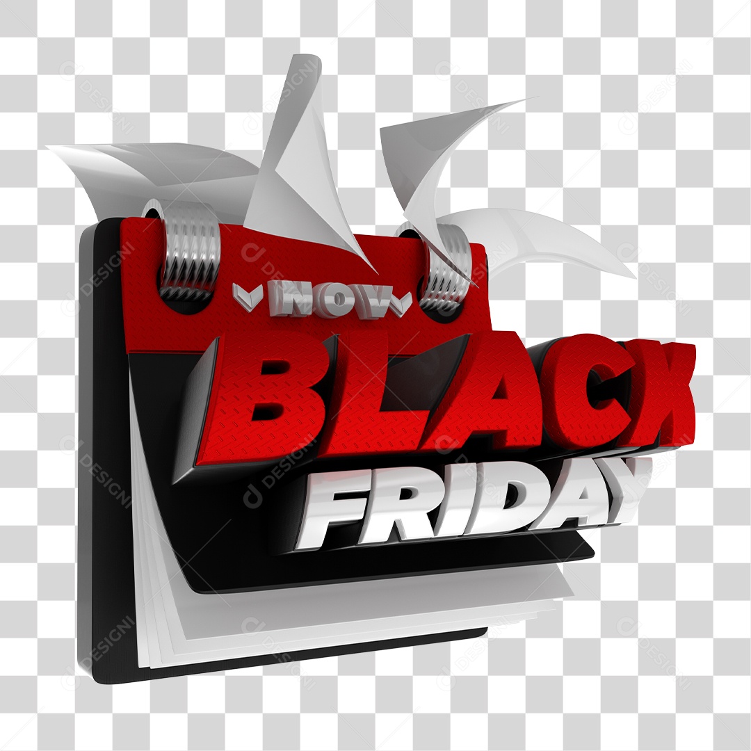 Selo 3D Black Friday Para Composição PNG Transparente