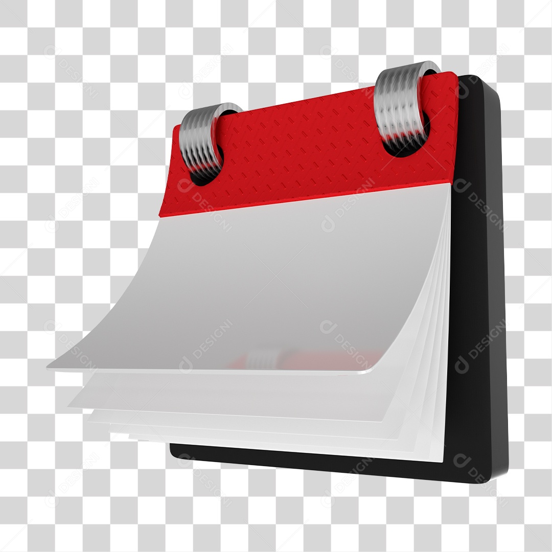 Elemento 3D Para Composição Calendário PNG Transparente