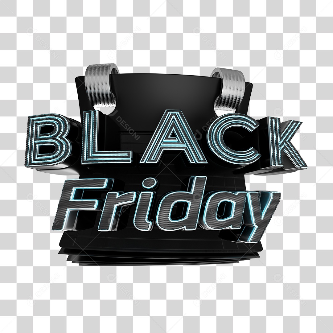 Selo 3D Black Friday Para Composição PNG Transparente