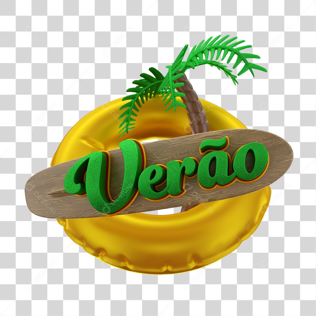 Selo 3D Para Composição Verão PNG Transparente