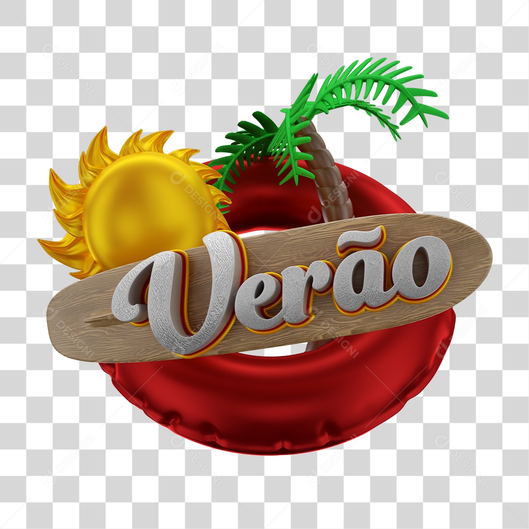 Selo 3D Para Composição Verão PNG Transparente