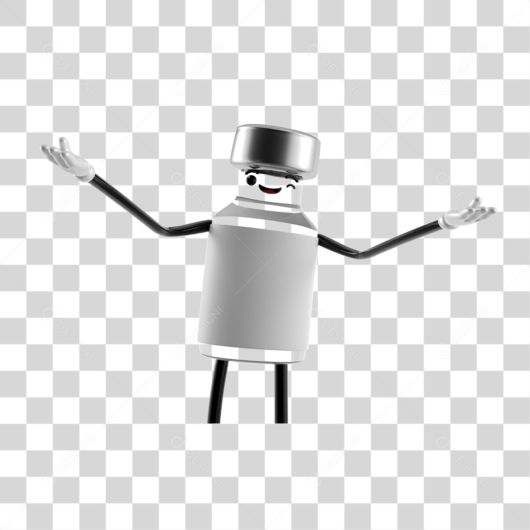 Desenho de Frasco de Vacina PNG Transparente