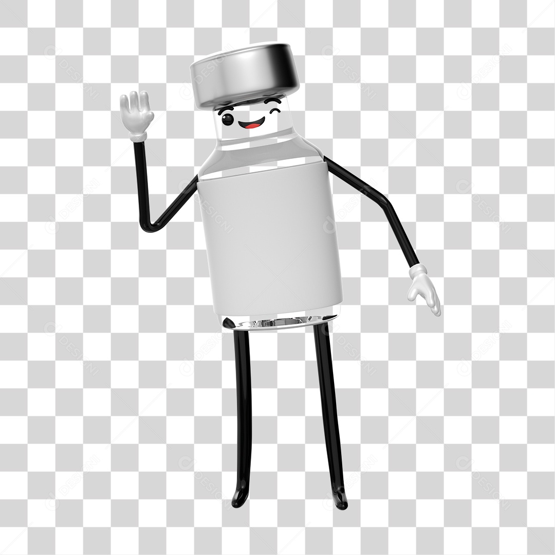 Desenho de Frasco de Vacina PNG Transparente