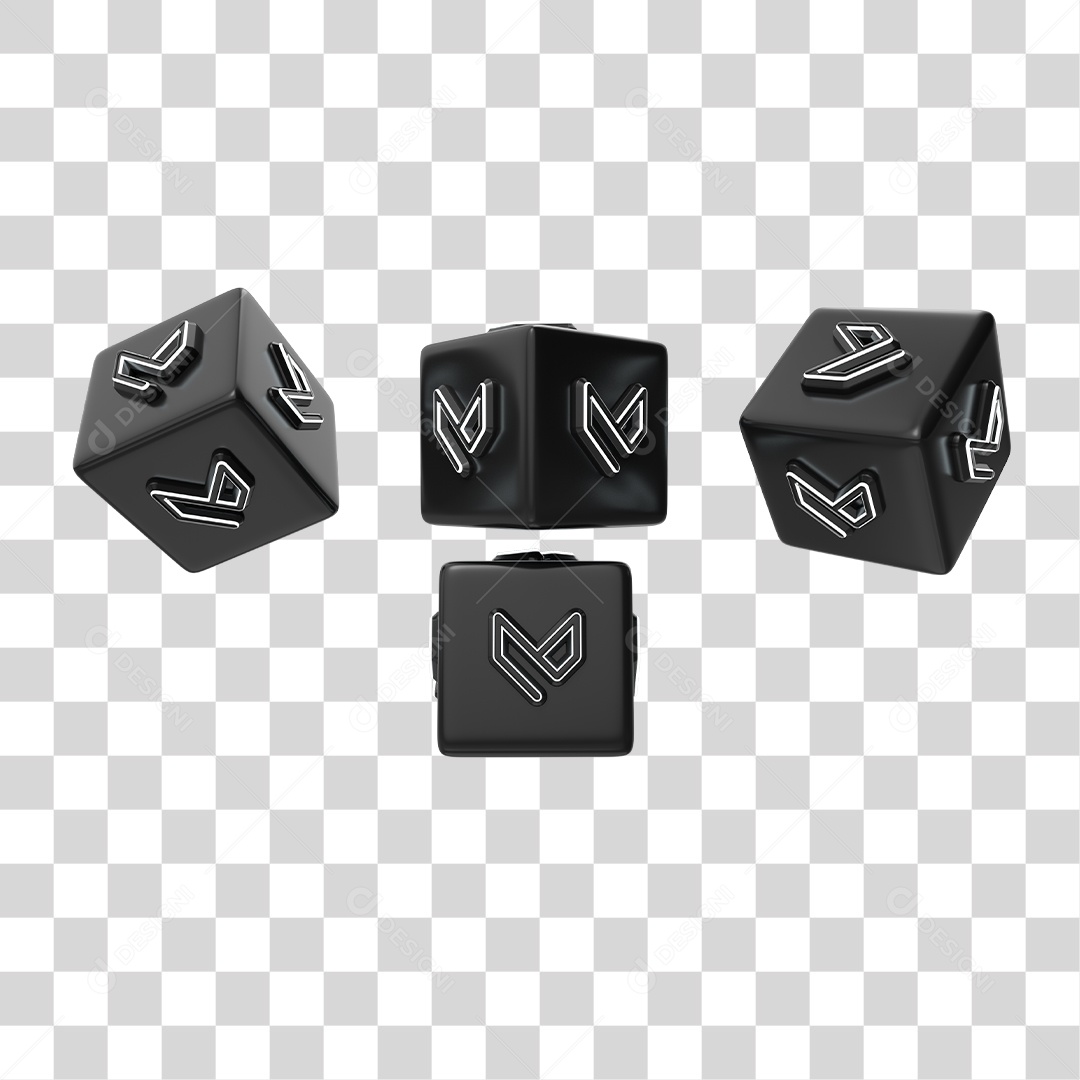 Elemento 3D Para Composição Cubos PNG Transparente