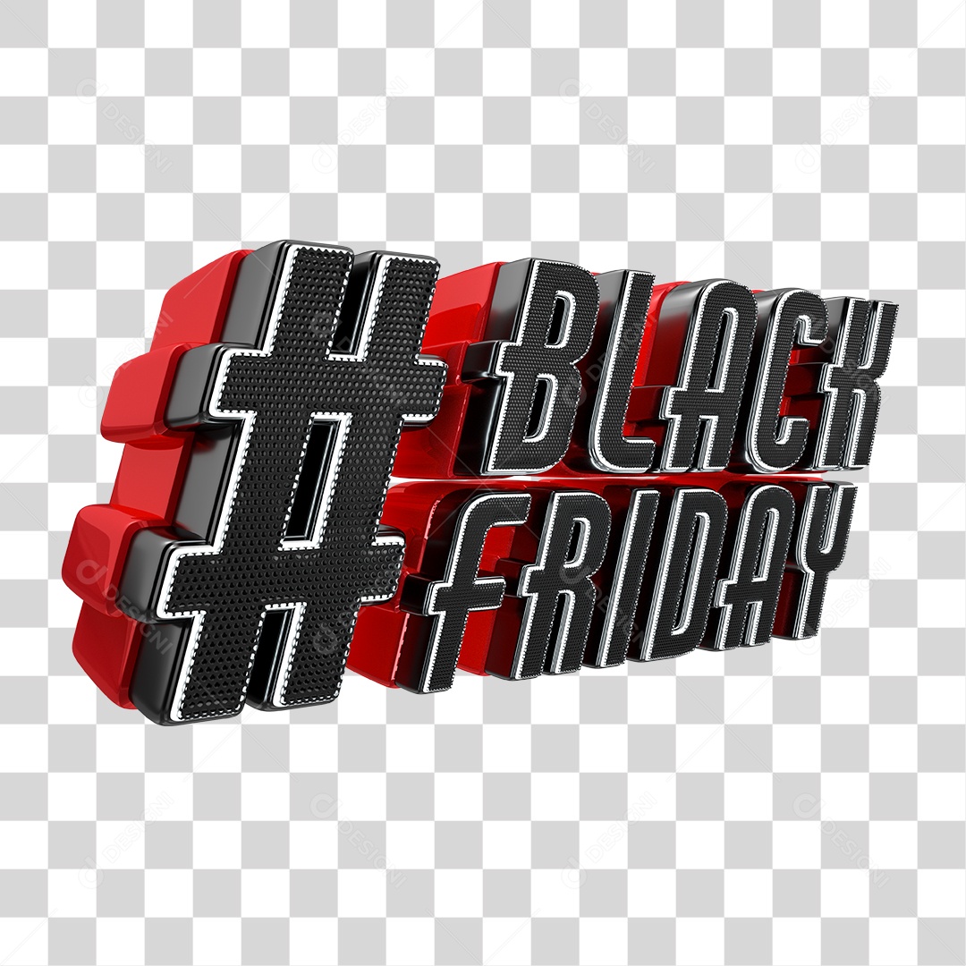 Texto 3D Para Composição Black Friday PNG Transparente