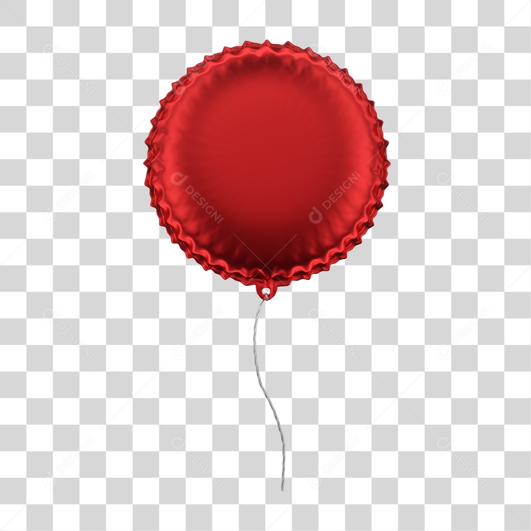 Elemento 3D Para Composição Balão Vermelho PNG Transparente