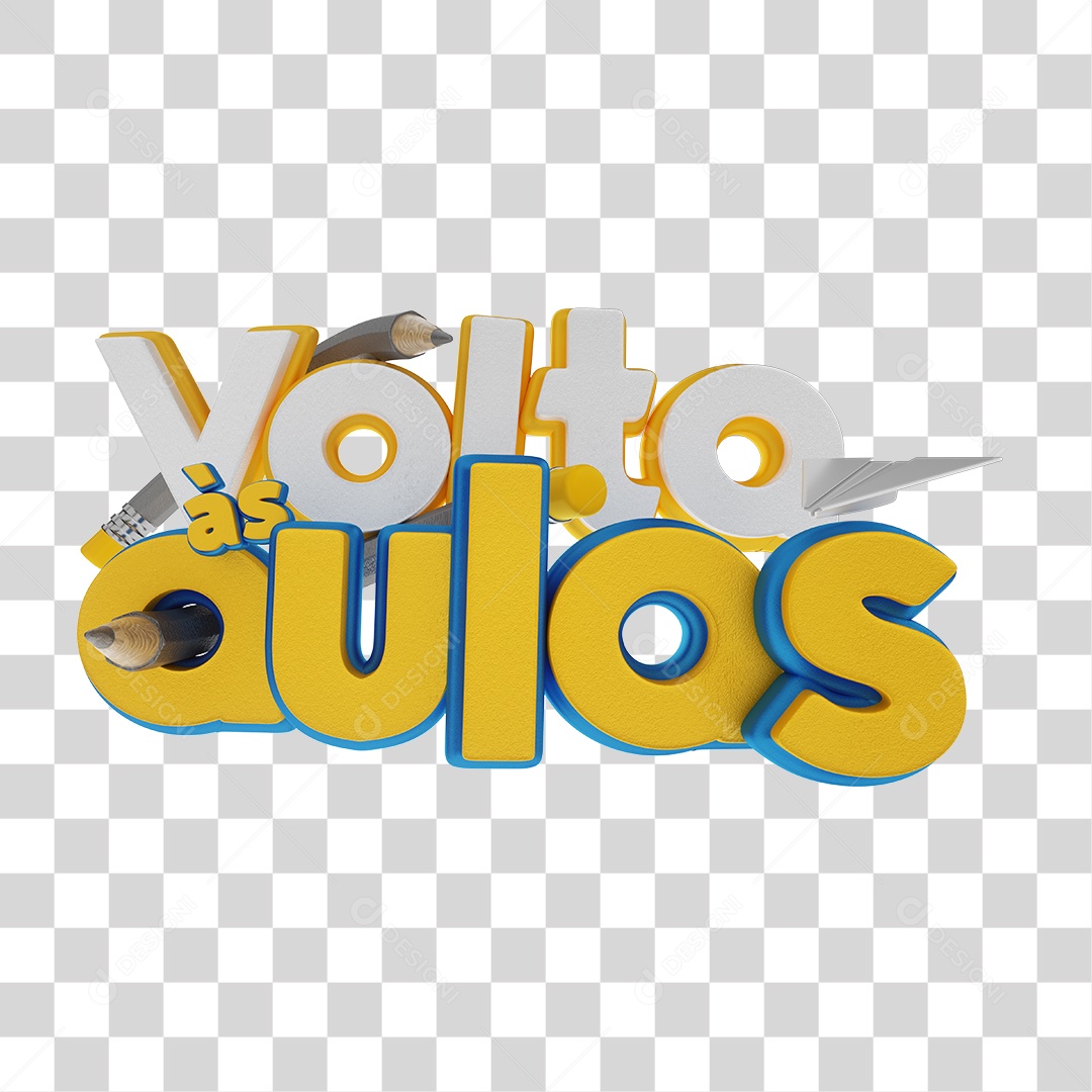 Back to School Composition 3D Stamp Transparent PNG