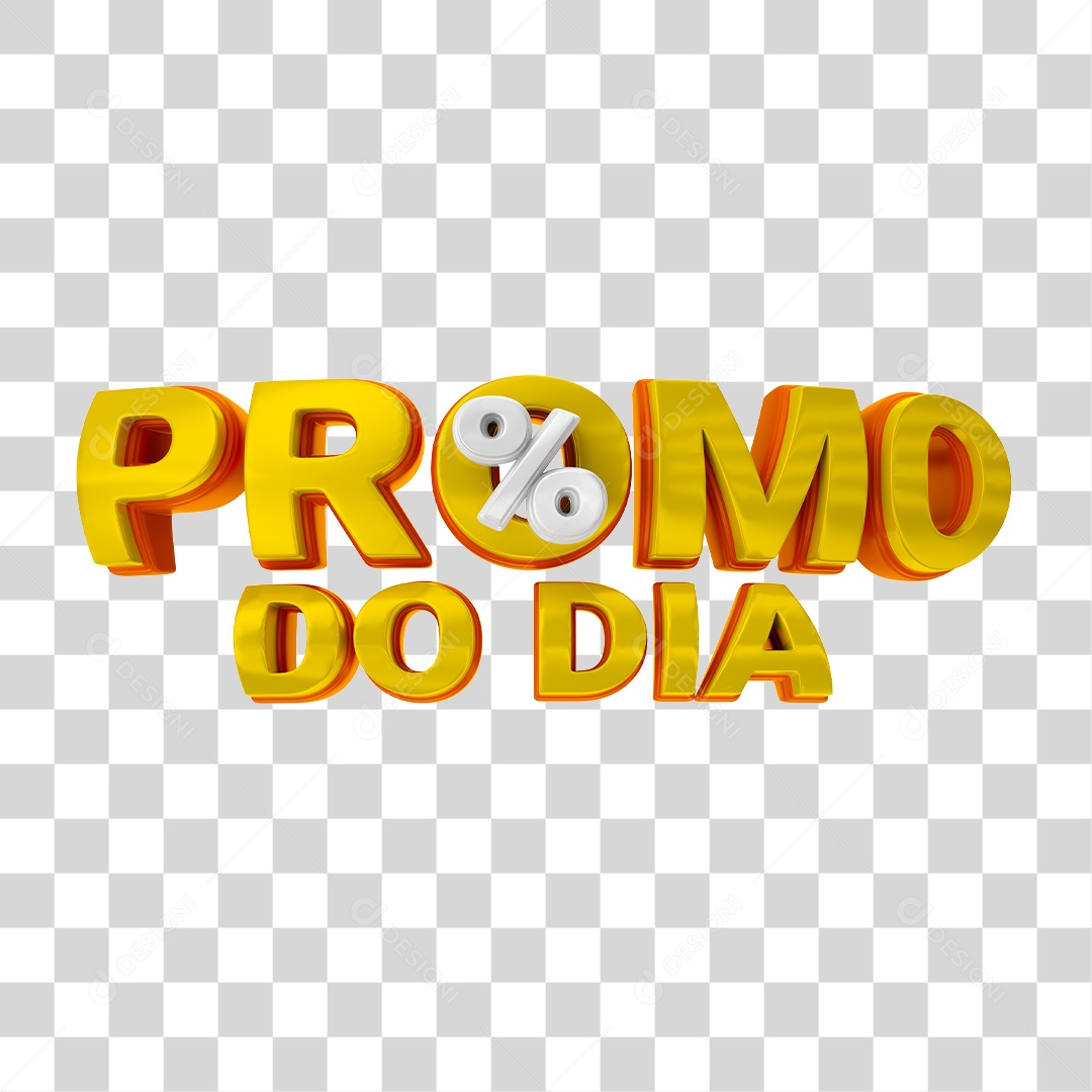 Texto 3D Para Composição Promo do Dia PNG Transparente