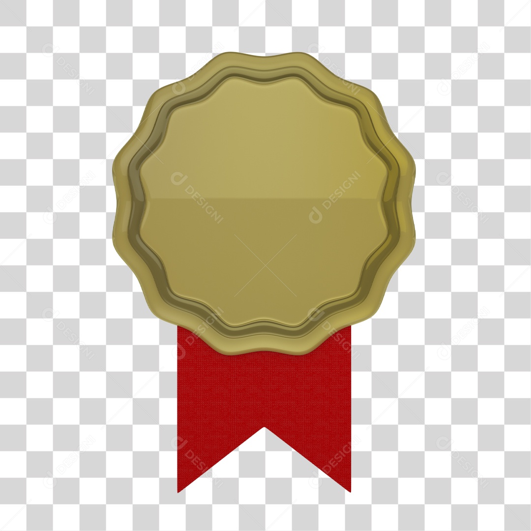 Elemento 3D Para Composição Medalha PNG Transparente