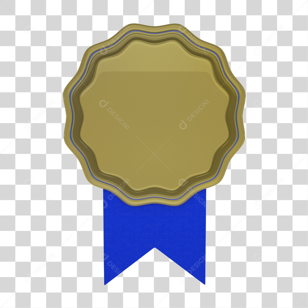 Elemento 3D Para Composição Medalha PNG Transparente