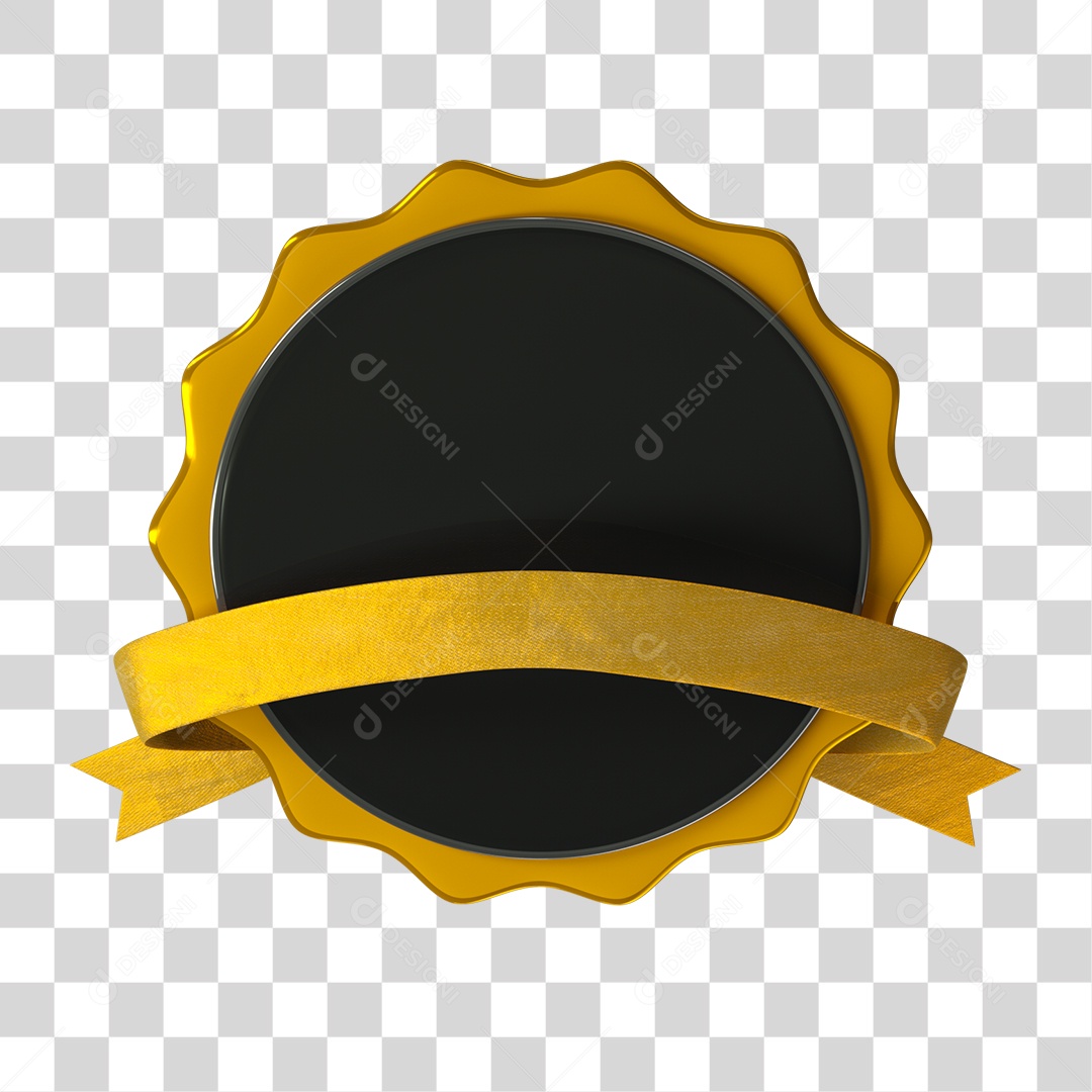 Elemento 3D Para Composição Emblema PNG transparente