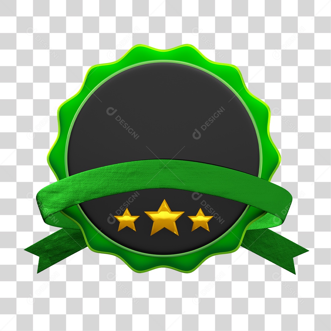 Elemento 3D Para Composição Emblema PNG transparente