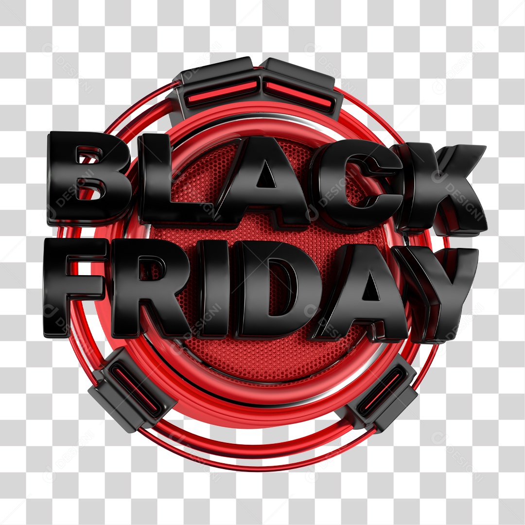 Black Friday 3D Stamp For Composition Transparent PNG