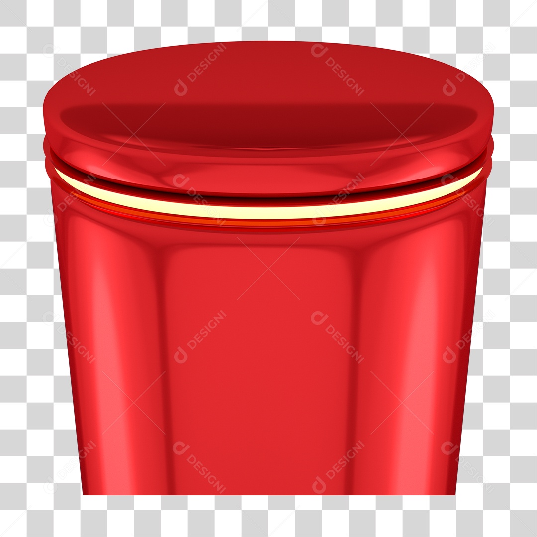 Elemento 3D Para Composição Podium Vermelho PNG Transparente