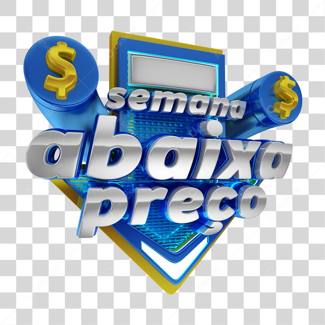 Selo 3D Para Composição Semana Abaixa Preço PNG Transparente