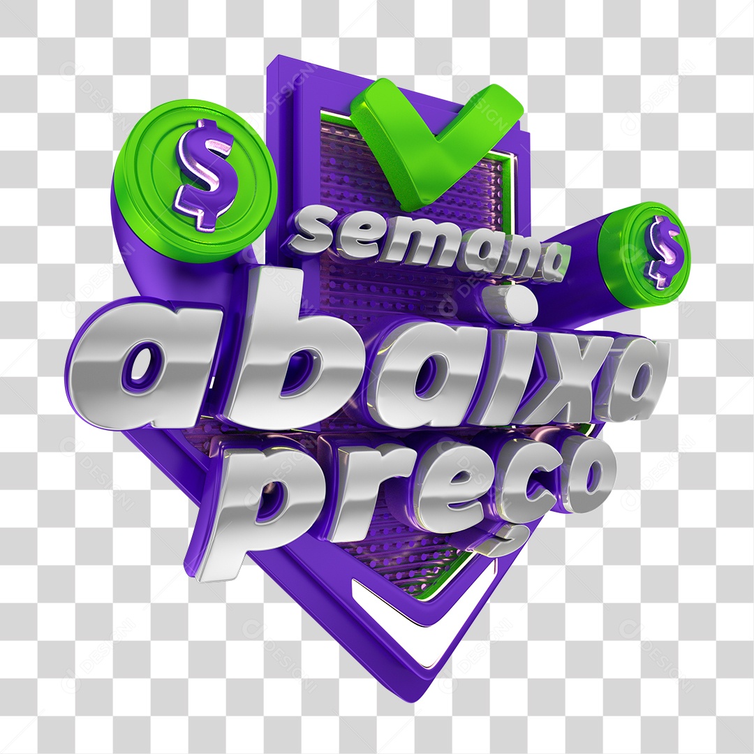 Selo 3D Para Composição Semana Abaixa Preço PNG Transparente