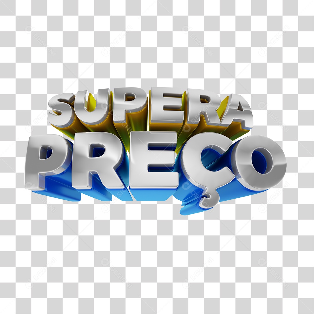 Texto 3D Para Composição Supera Preço PNG Transparente