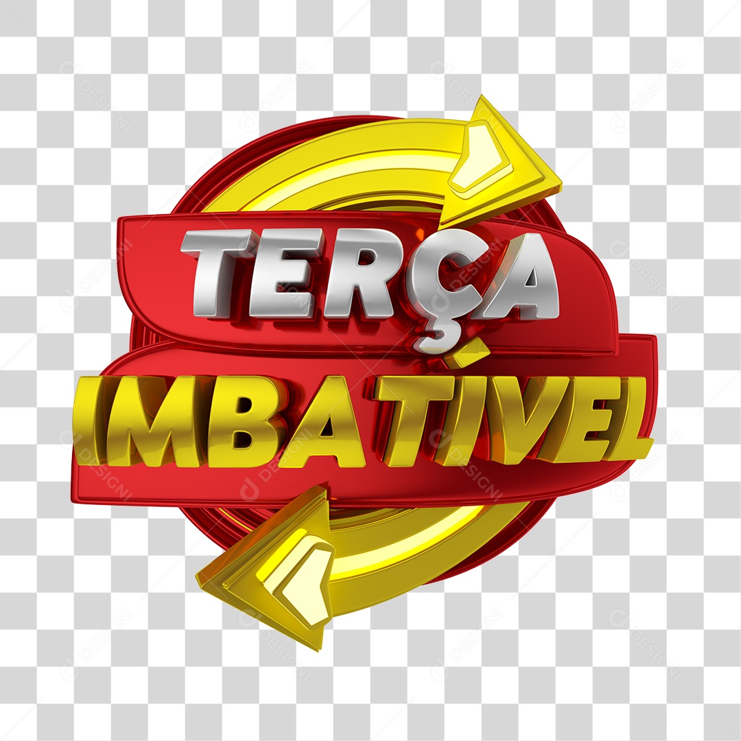 Selo 3D Para Composição Terça Imbatível PNG Transparente