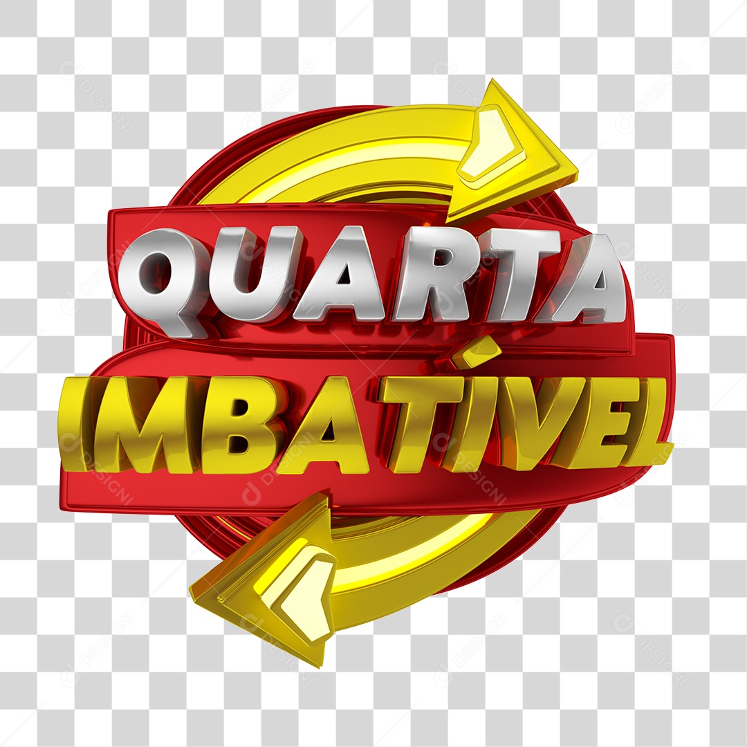Selo 3D Para Composição Quarta Imbatível PNG Transparente