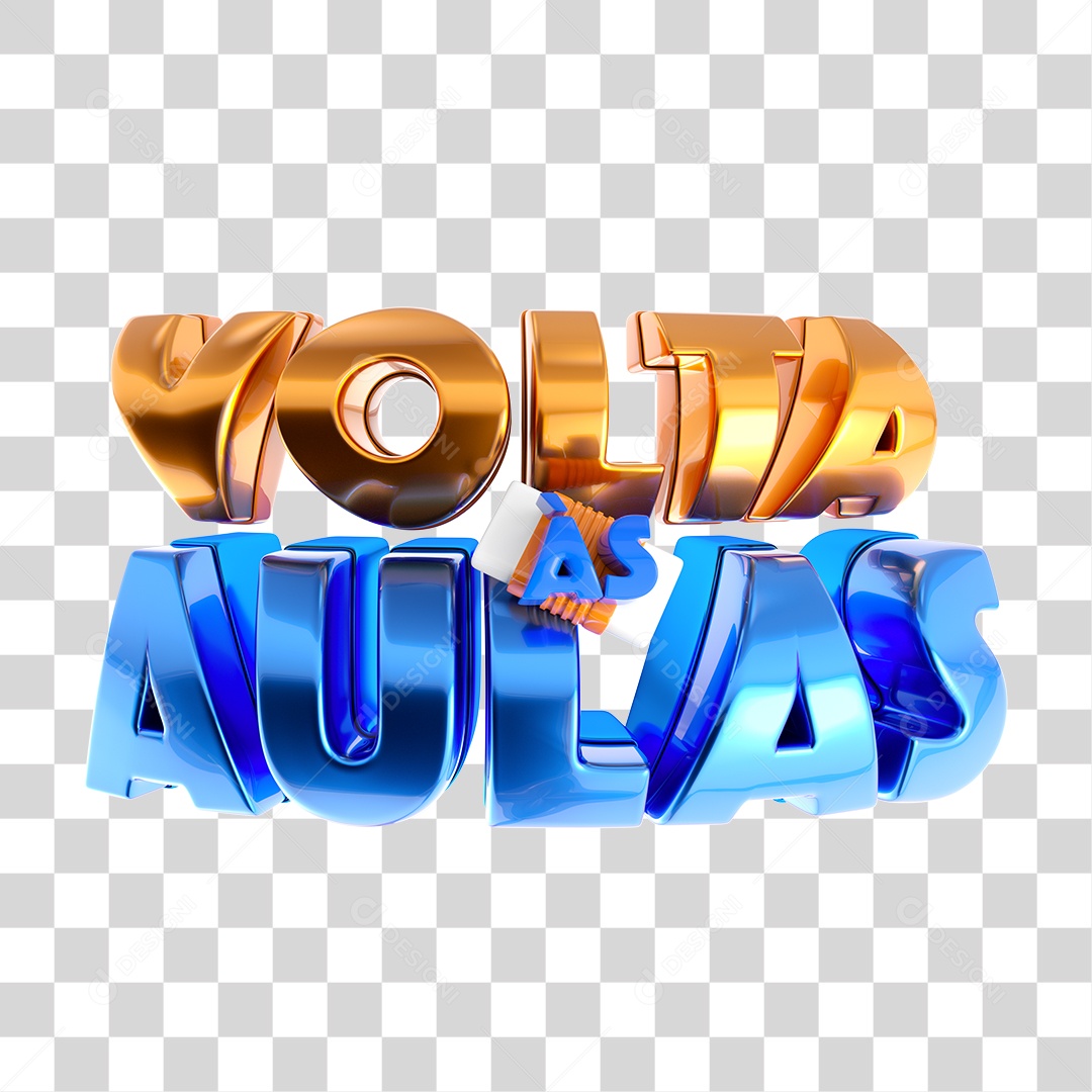 Back to School Composition 3D Stamp Transparent PNG