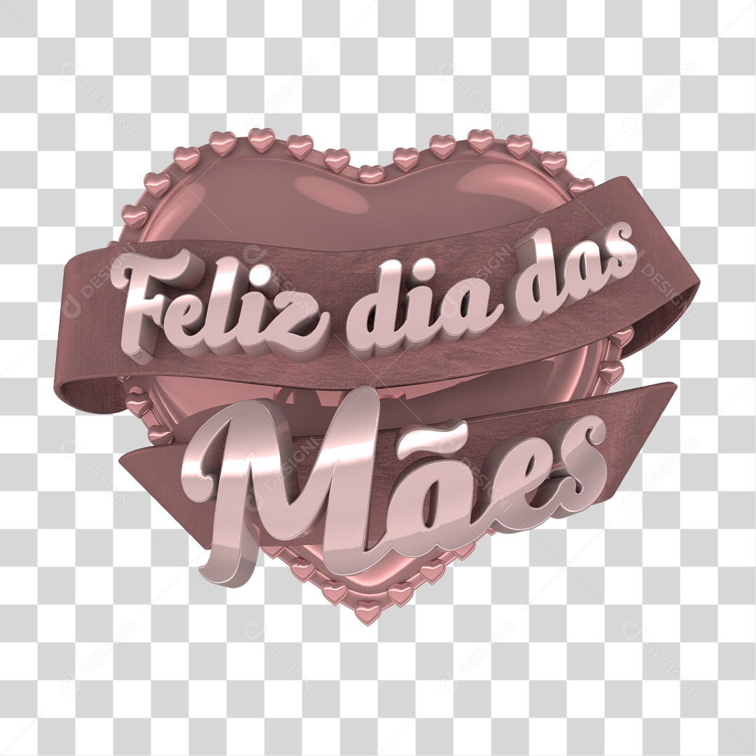 Selo 3D Dia das Mães PNG Transparente Sem Fundo