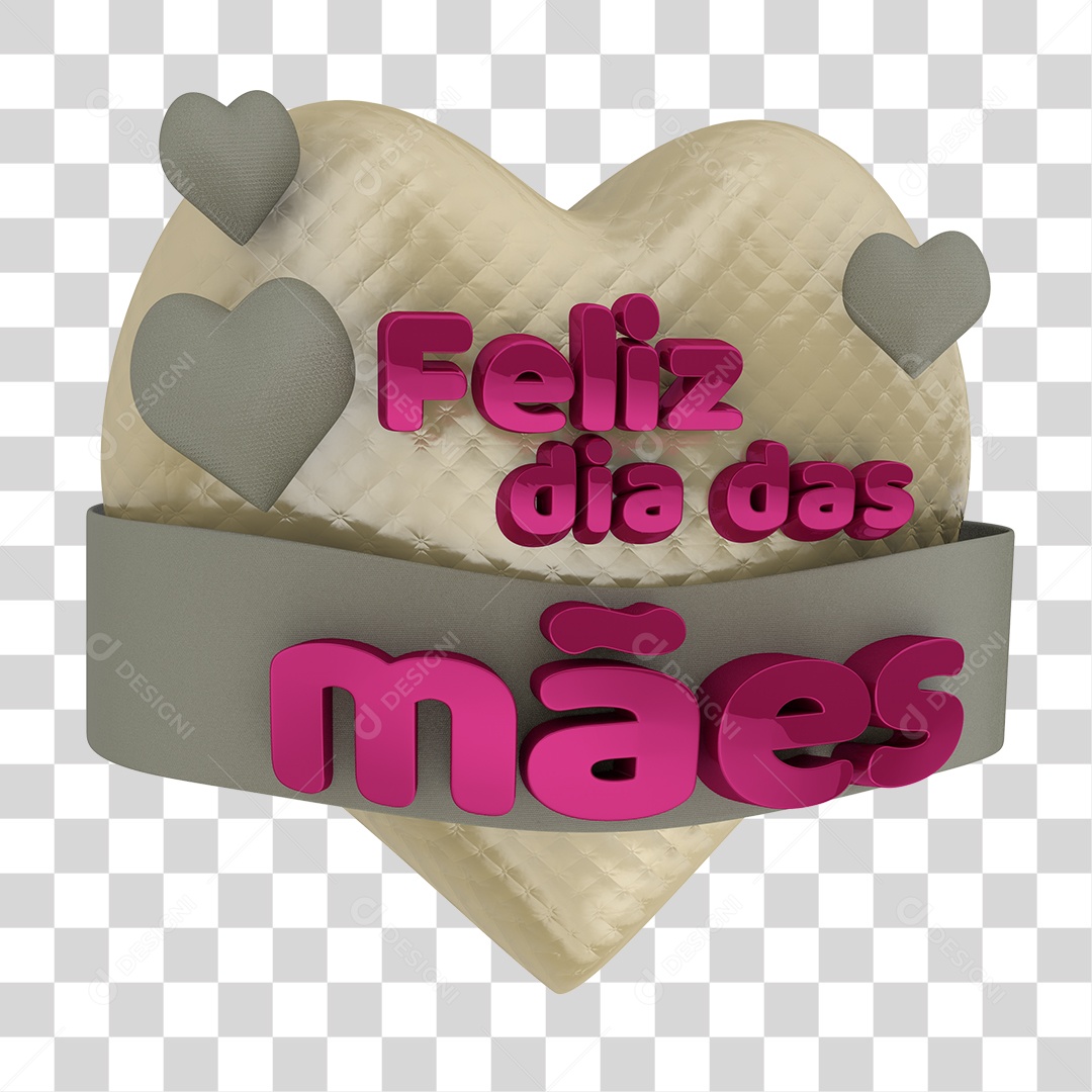 Selo 3D Dia das Mães PNG Transparente Sem Fundo