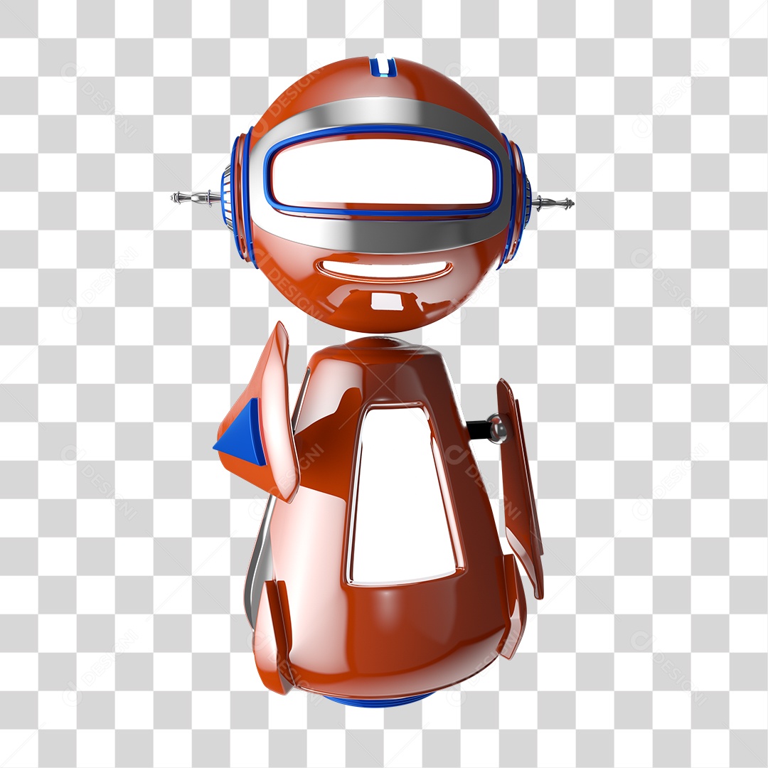 Elemento 3D Robô PNG Transparente Sem Fundo