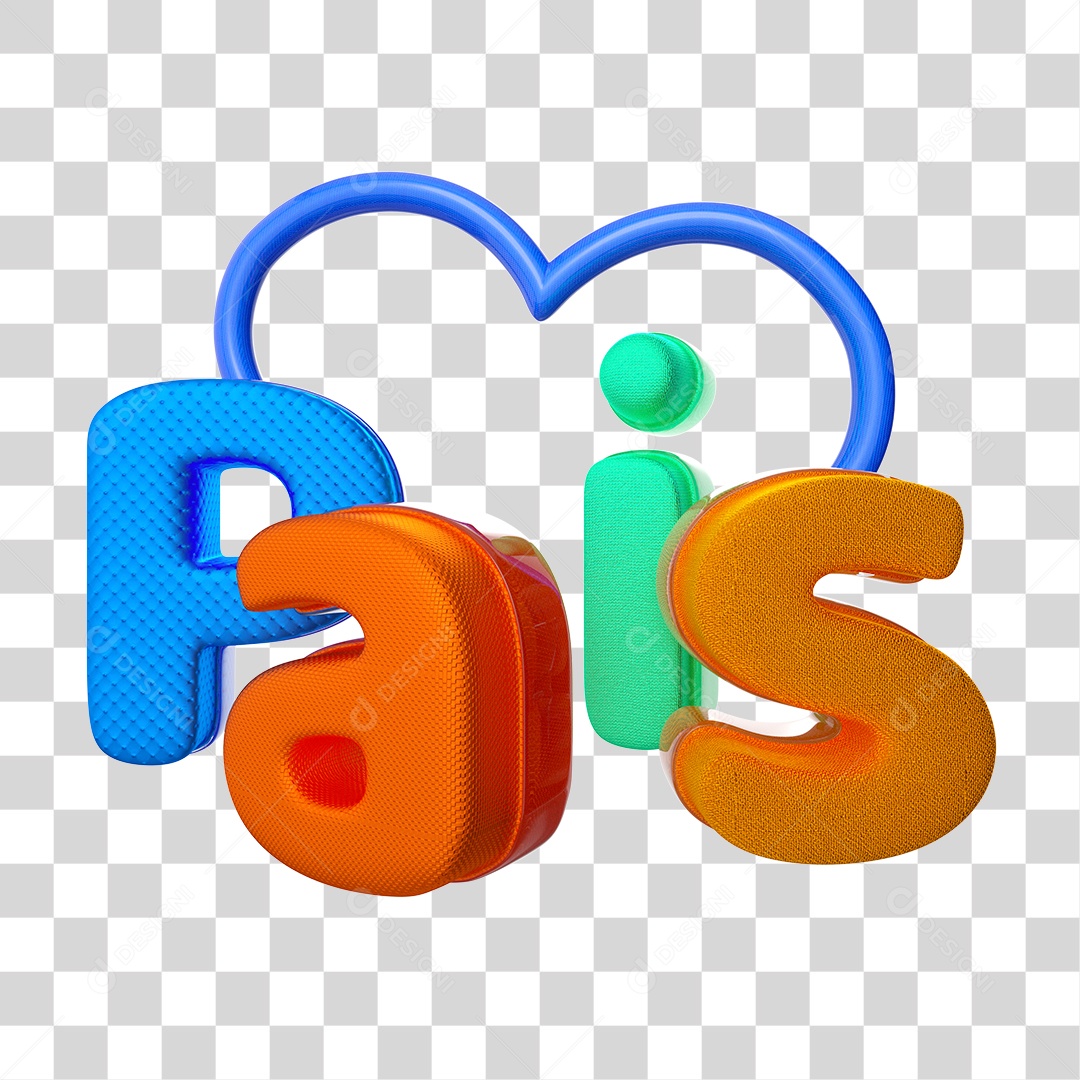 Selos 3D Pais PNG Transparente Sem Fundo