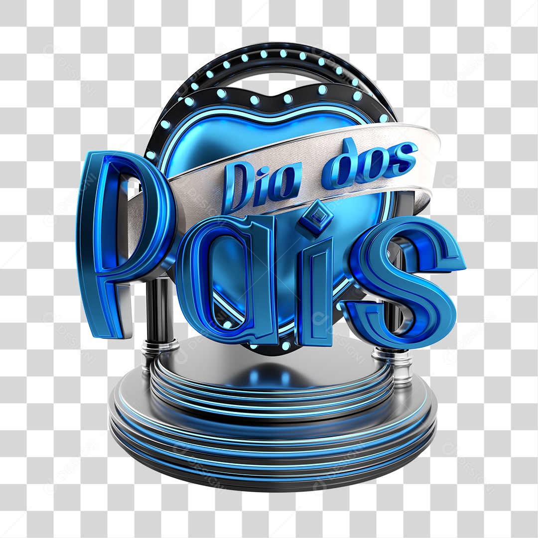 Selos 3D Dia dos Pais PNG Transparente Sem Fundo