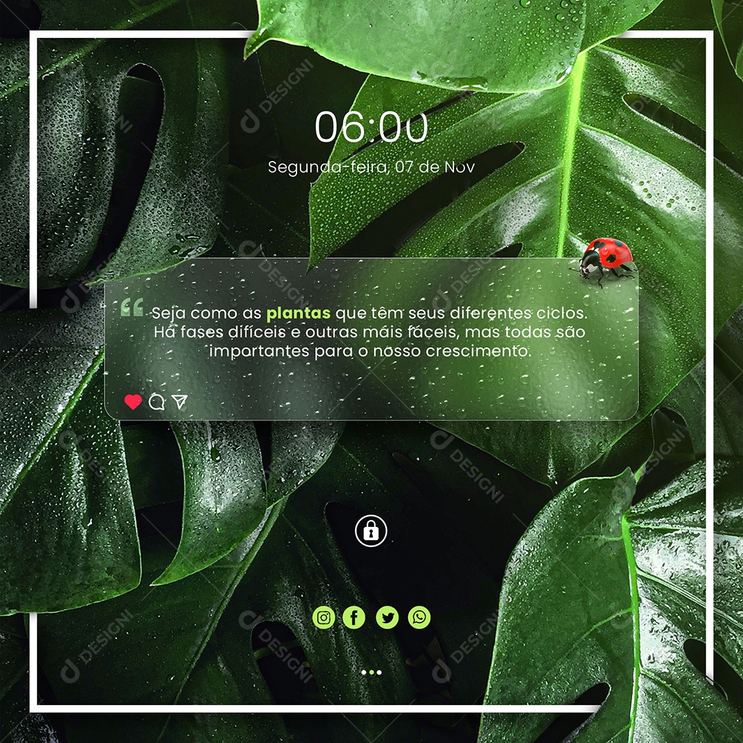 Be Like The Plants Social Media Editable PSD