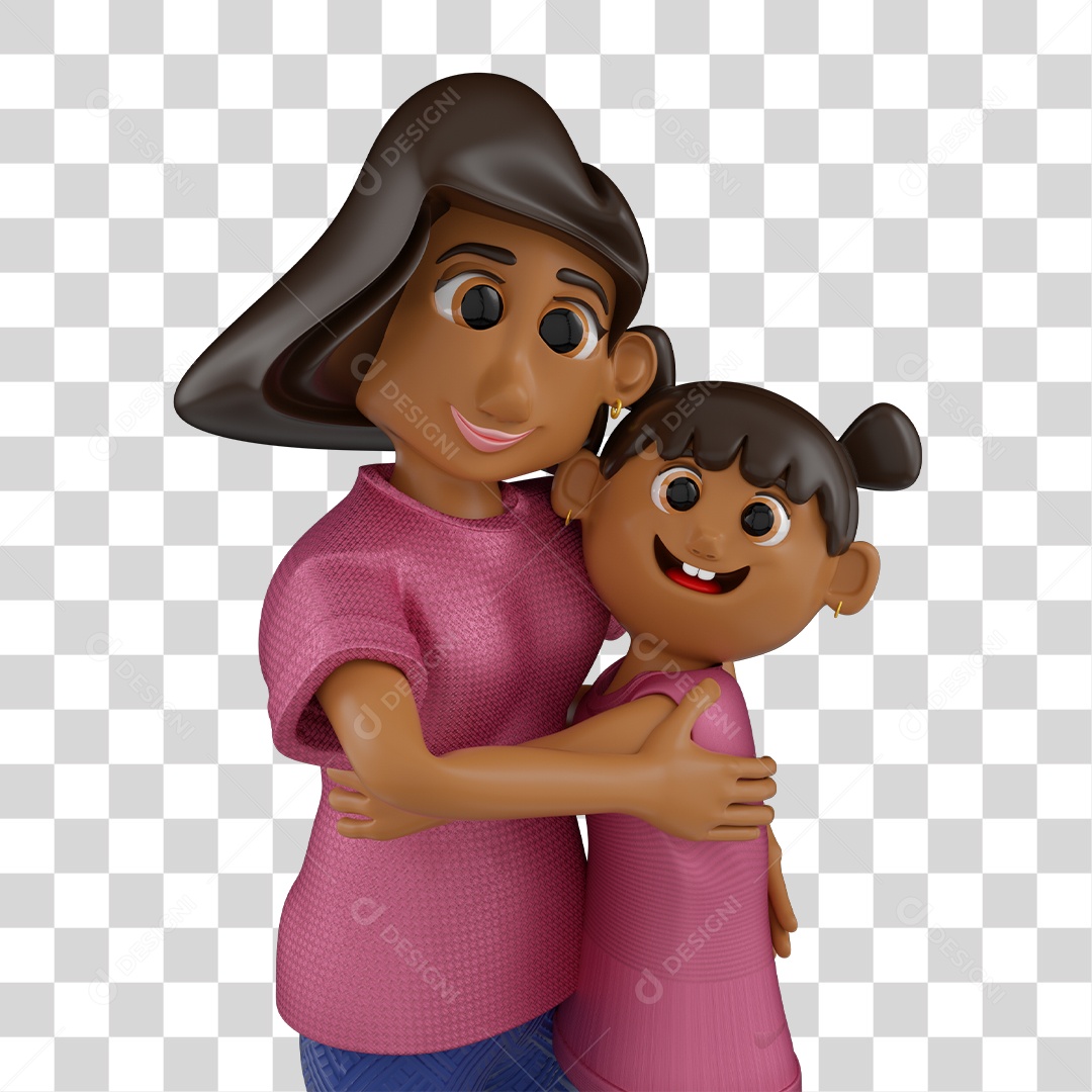 Ilustração de Mãe e Filha PNG Transparente