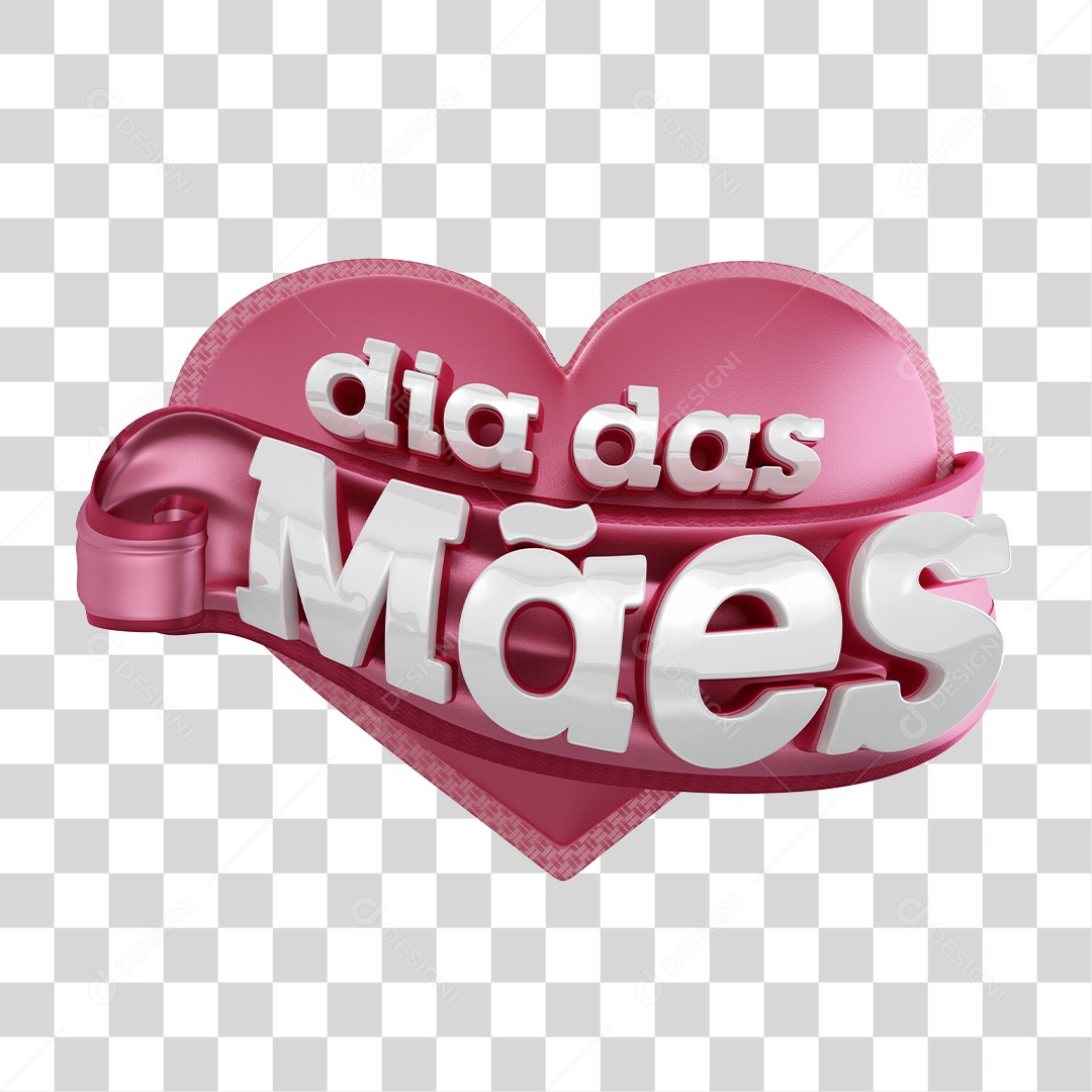 Selo 3D Para Composição Dia Das Mães PNG Transparente