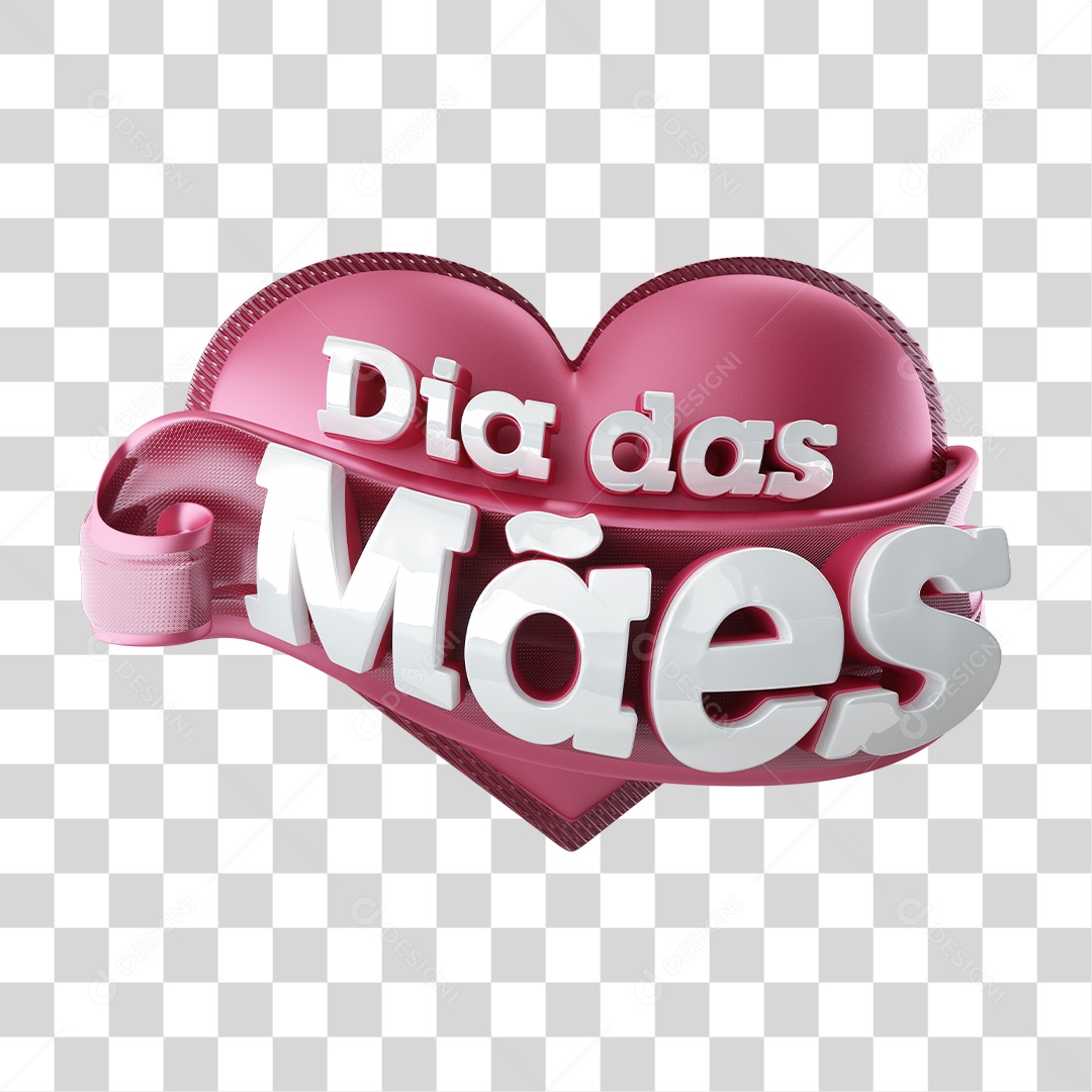 Selo 3D Para Composição Dia Das Mães PNG Transparente