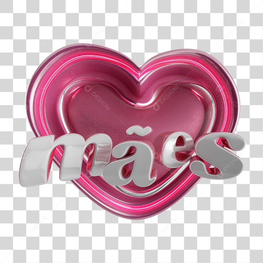 Selo 3D Para Composição Mães PNG Transparente