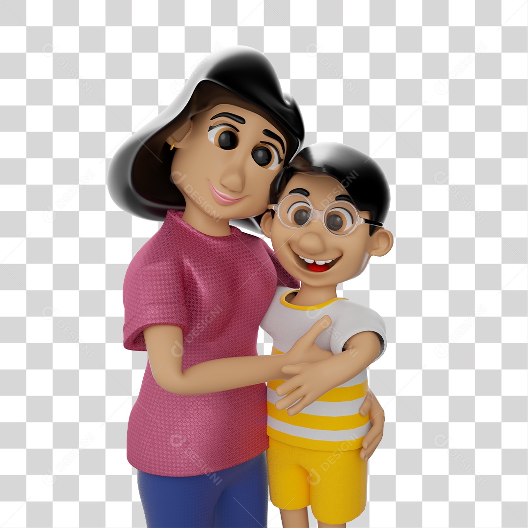 Ilustração de Mãe e Filho PNG Transparente