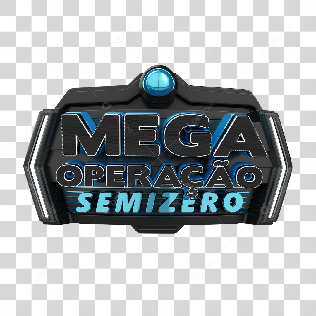 Selo 3D Para Composição Mega Operação Semizero PNG Transparente