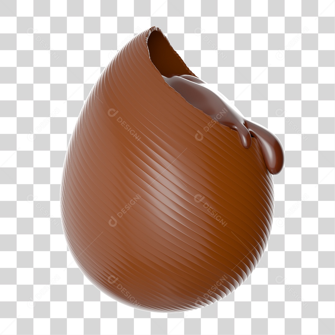 Elemento 3D Para Composição Ovo de Páscoa PNG Transparente