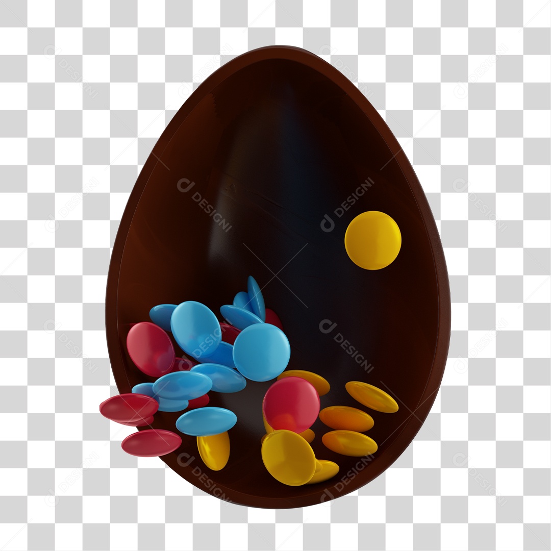 3D Element For Compositing Easter Egg Transparent PNG