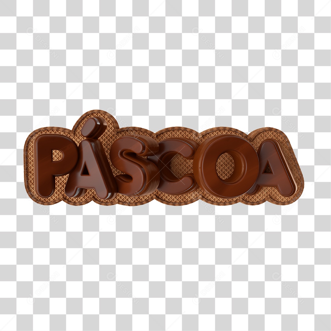 Selo 3D Para Composição Páscoa PNG Transparente