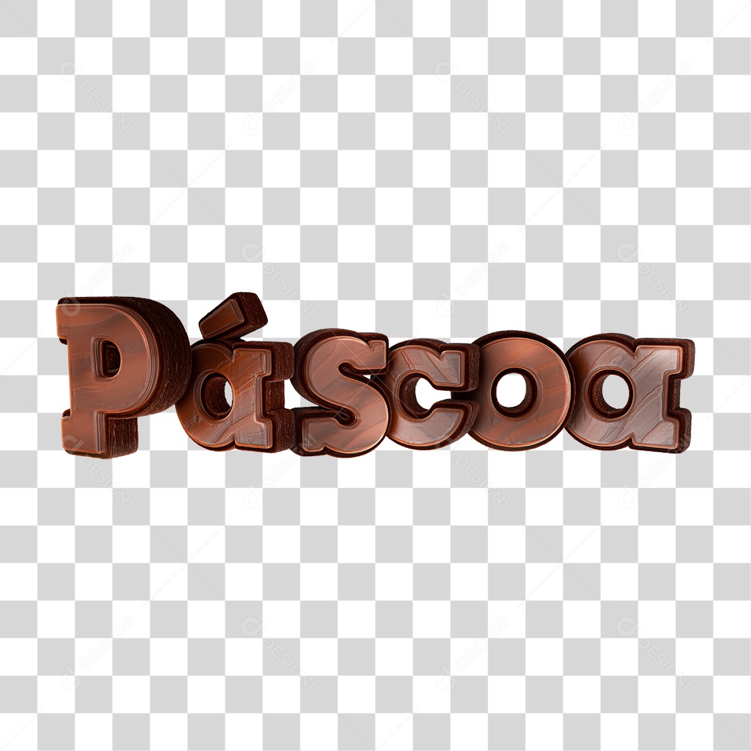Texto 3D Para Composição Páscoa PNG Transparente